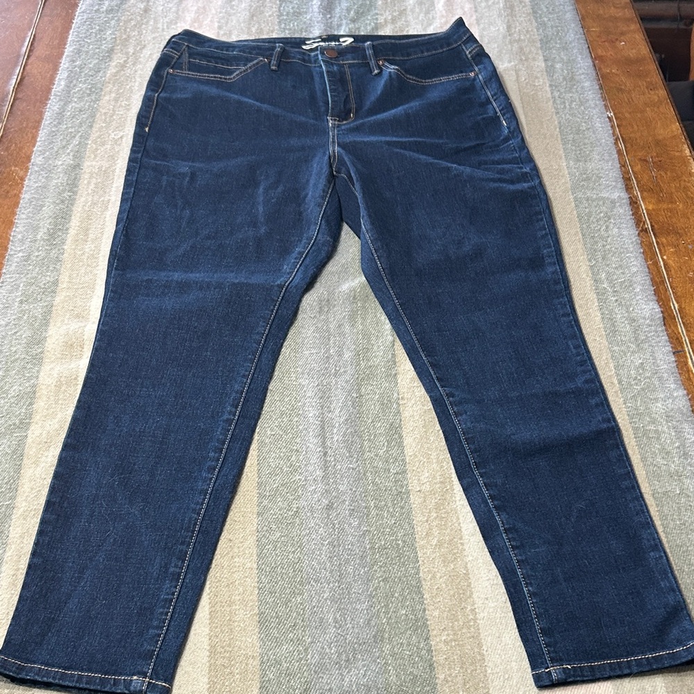 Seven7 Indigo Denim Pants- Skinny- Size 12 - Nwot's